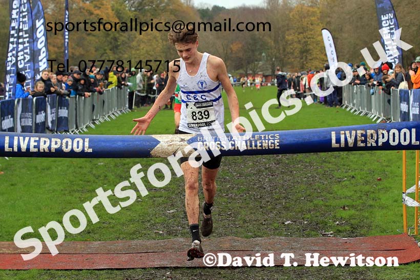 Mens Under-17s, 2022 British Athletics Cross Challenge, Sefton Park, Liverpool.  Photo: David T. Hewitson/Sports for All Pics